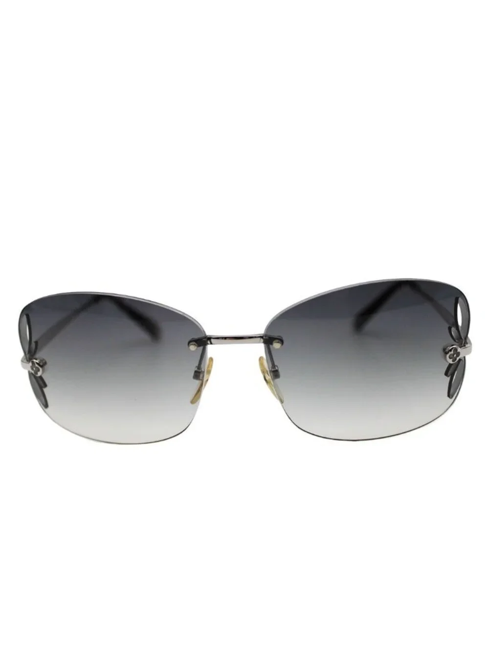 Louis Vuitton Sunglasses Metal Acetate Lily Teardrop Gray Adults Eyewear